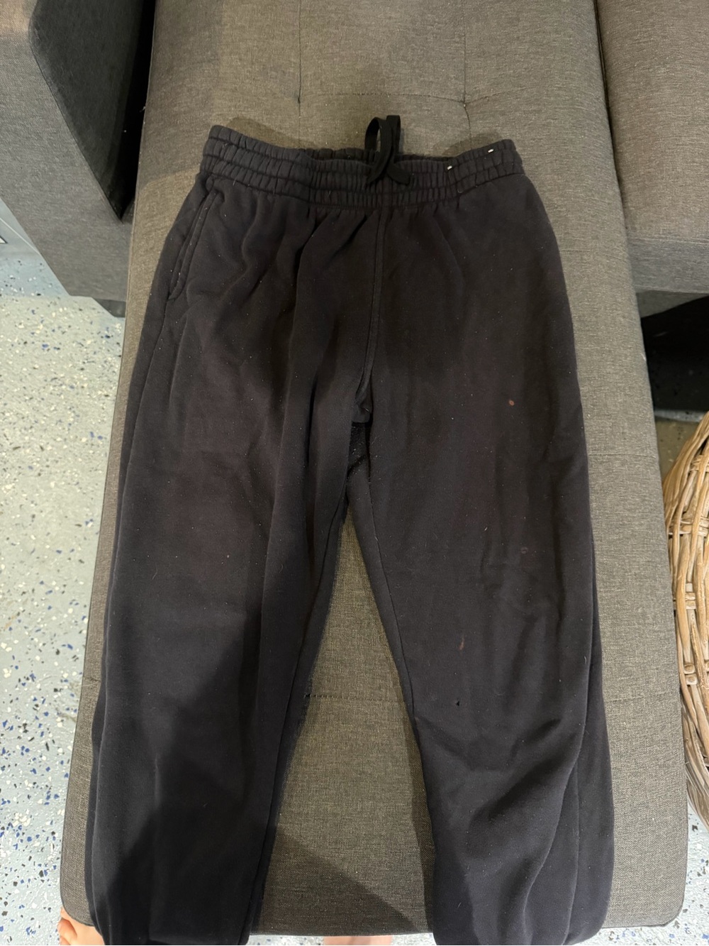 H&M Black Men's Jogger Sweatpants with Drawstring Waist